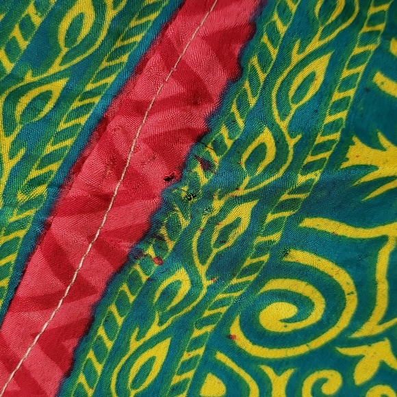 Darn Good Yarn Sari Silk Wrap Skirt Ankle Goddess - Picture 9 of 16